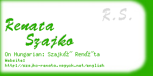renata szajko business card